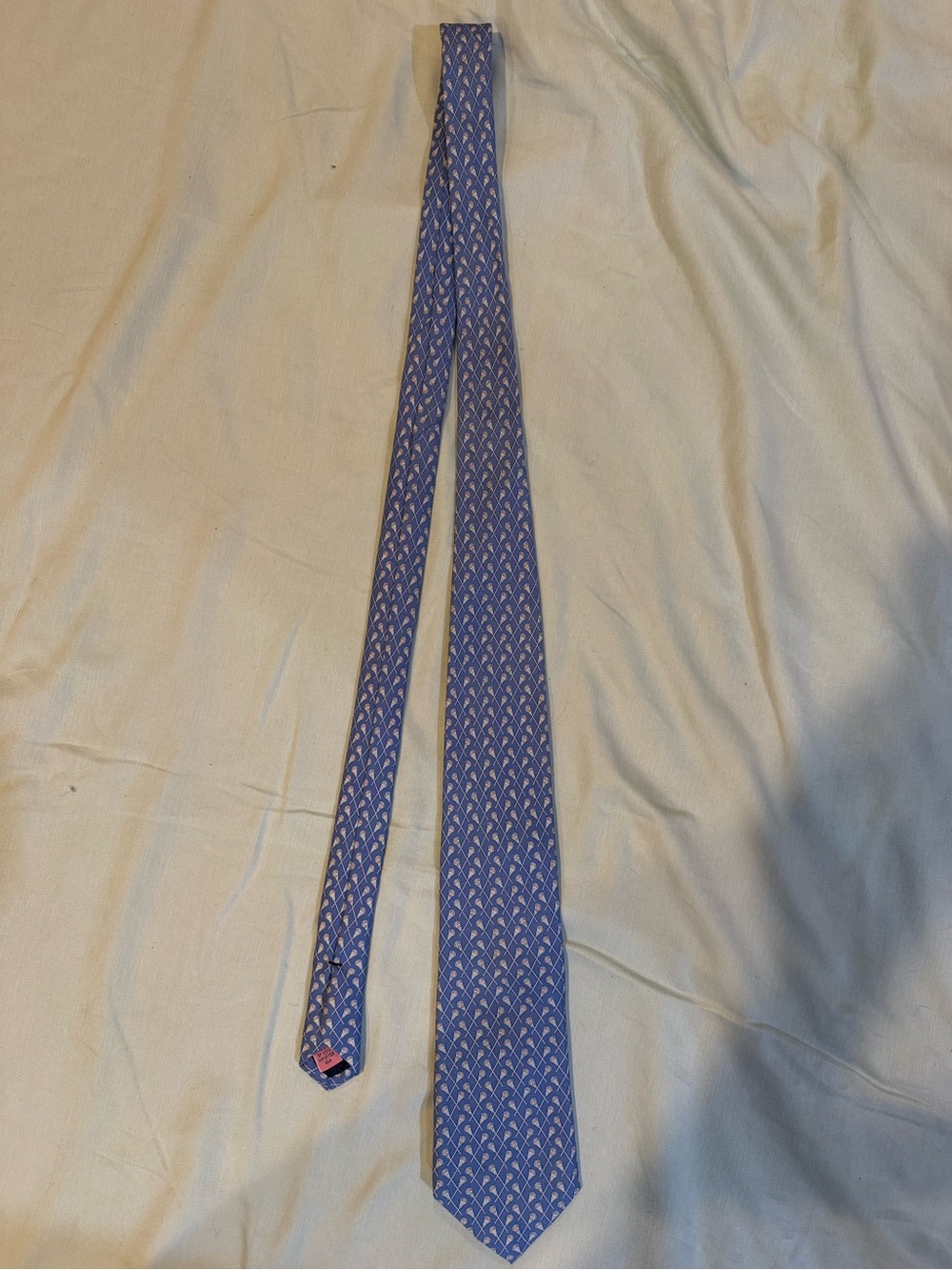 Vineyard Vines Blue Lacrosse Stick Printed Silk Tie